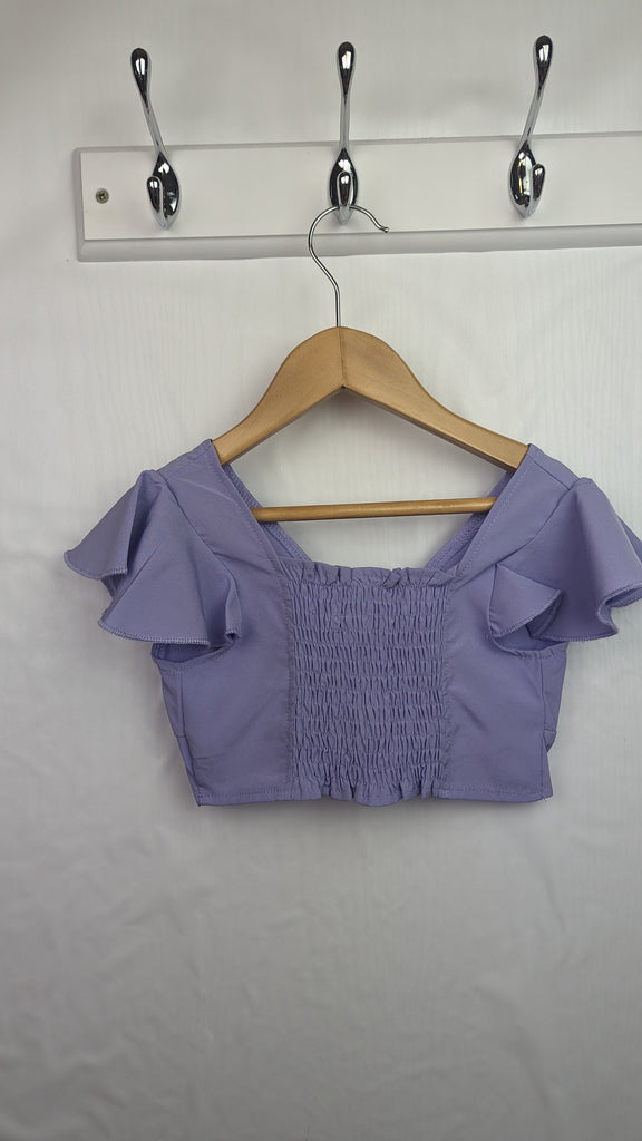 Shein Purple Crop Top 2 Years Shein Used, Preloved, Preworn & Second Hand Baby, Kids & Children's Clothing UK Online. Cheap affordable. Brands including Next, Joules, Nutmeg Morrisons, TU, F&F, H&M.