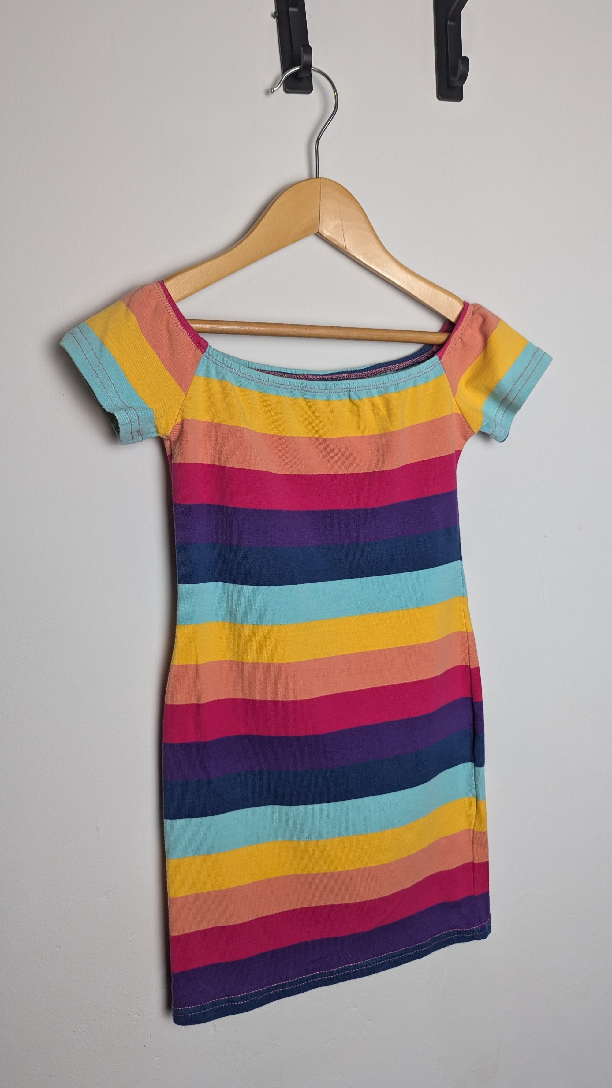 Shein Rainbow Stretchy Dress - Girls 6 Years - Little Ones Preloved. Second Hand Children's & Preloved Baby, Kids, Girls & Boys Clothes. UK online