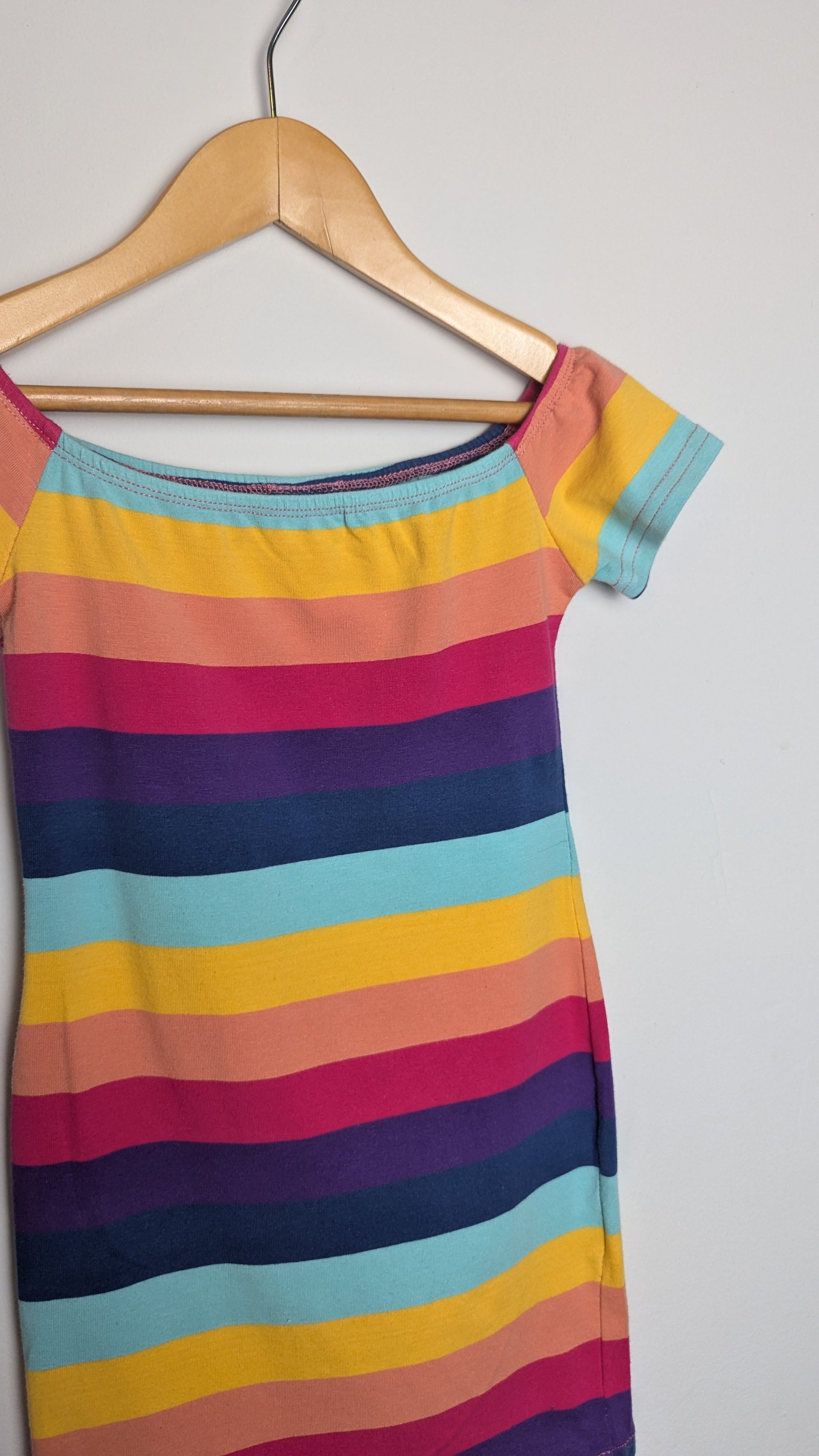Shein Rainbow Stretchy Dress - Girls 6 Years - Little Ones Preloved. Second Hand Children's & Preloved Baby, Kids, Girls & Boys Clothes. UK online