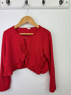 Shein Red Eyelet Cardigan - Girls 6 Years - Little Ones Preloved. Second Hand Children's & Preloved Baby, Kids, Girls & Boys Clothes. UK online