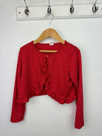 Shein Red Eyelet Cardigan - Girls 6 Years - Little Ones Preloved. Second Hand Children's & Preloved Baby, Kids, Girls & Boys Clothes. UK online