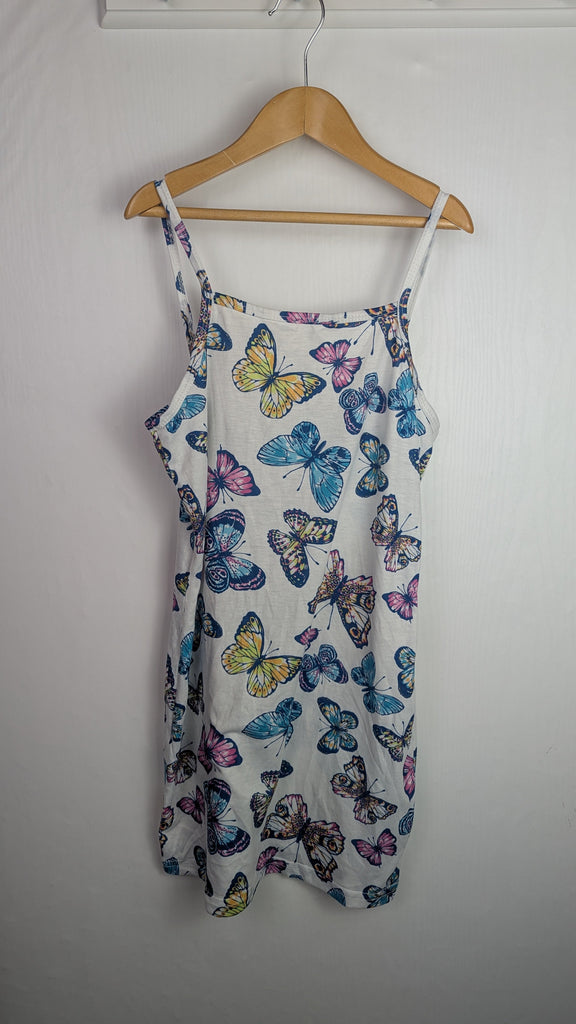 Shein White Butterfly Dress - Girls 9-10 Years Little Ones Preloved Used, Preloved, Preworn Baby, Girls & Boys Clothes. Kids & Children's second hand Clothing UK Online. Cheap affordable. Brands including Next, Joules, Nutmeg Morrisons, TU, F&F, H&M.