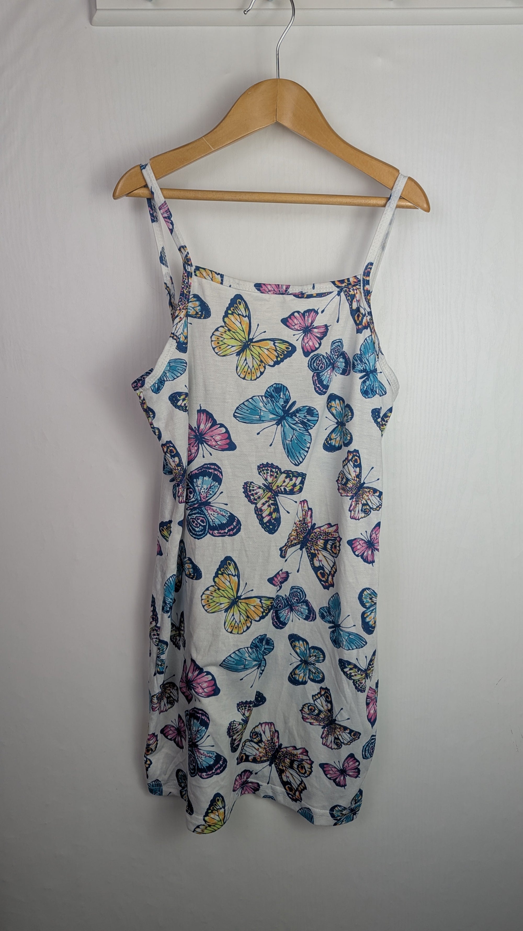Shein White Butterfly Dress - Girls 9 - 10 Years - Little Ones Preloved. Second Hand Children's & Preloved Baby, Kids, Girls & Boys Clothes. UK online