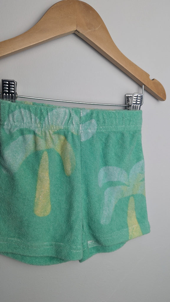 So Cute Green Palm Tree Towel Shorts - Boys 9-12 Months Little Ones Preloved Used, Preloved, Preworn Baby, Girls & Boys Clothes. Kids & Children's second hand Clothing UK Online. Cheap affordable. Brands including Next, Joules, Nutmeg Morrisons, TU, F&F, H&M.