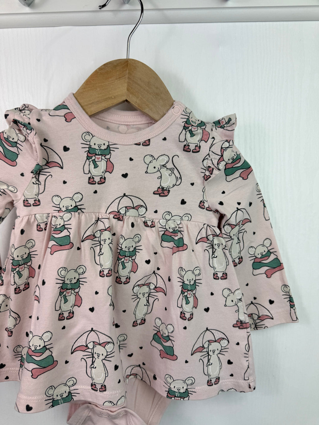 So Cute Mouse Dress & Bodysuit - Girls 6 - 9 Months - Little Ones Preloved. Second Hand Children's & Preloved Baby, Kids, Girls & Boys Clothes. UK online