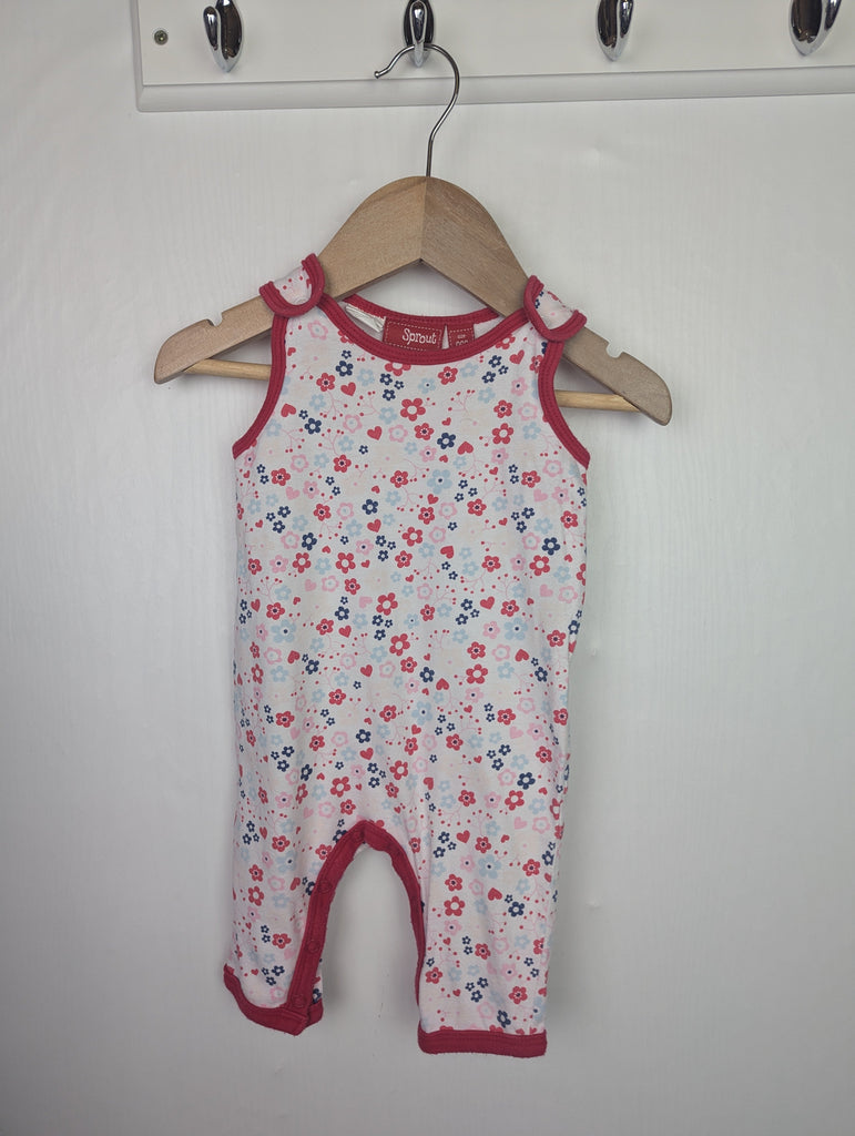 Sprout Floral Romper - Girls 0-3 Months Little Ones Preloved Used, Preloved, Preworn Baby, Girls & Boys Clothes. Kids & Children's second hand Clothing UK Online. Cheap affordable. Brands including Next, Joules, Nutmeg Morrisons, TU, F&F, H&M.