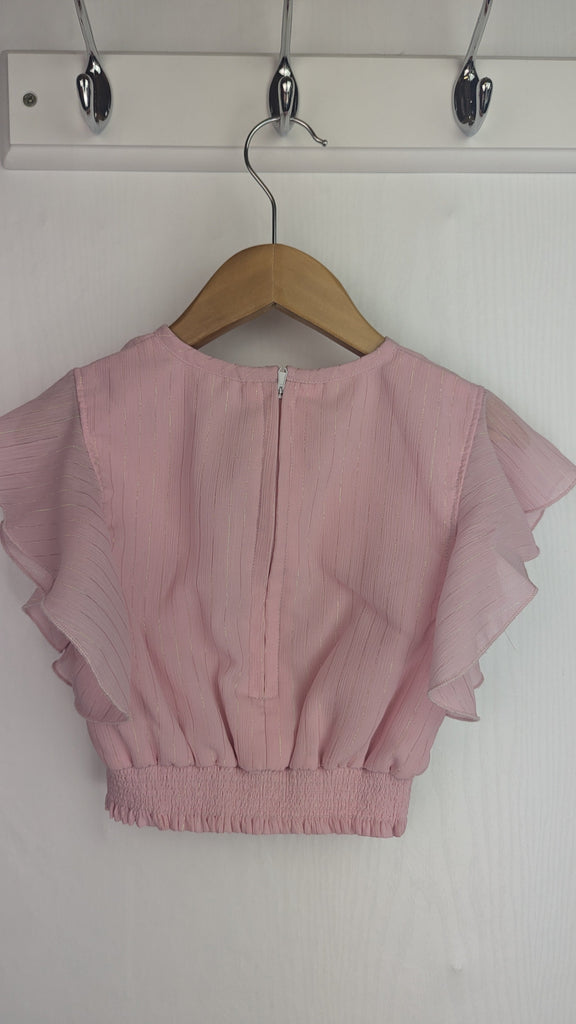 TB Pink & Silver Flare Sleeve Top - Girls 2-3 Years Tiny Baby Used, Preloved, Preworn & Second Hand Baby, Kids & Children's Clothing UK Online. Cheap affordable. Brands including Next, Joules, Nutmeg Morrisons, TU, F&F, H&M.