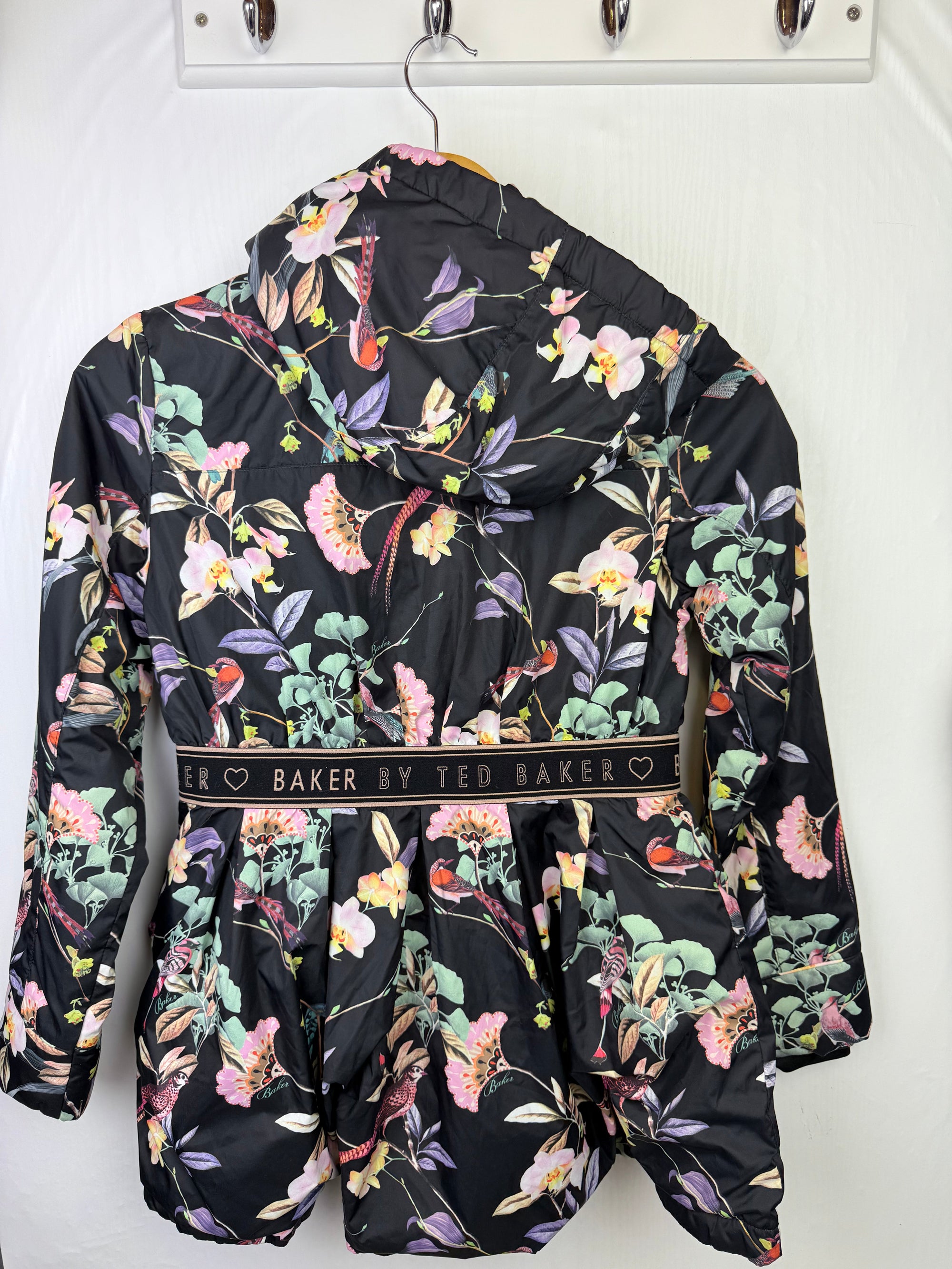 Ted Baker Black Floral Coat - Girls 10 Years - Little Ones Preloved. Second Hand Children's & Preloved Baby, Kids, Girls & Boys Clothes. UK online