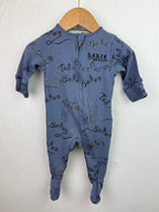 Ted Baker Blue Sleepsuit - Boys 0 - 3 Months - Little Ones Preloved. Second Hand Children's & Preloved Baby, Kids, Girls & Boys Clothes. UK online