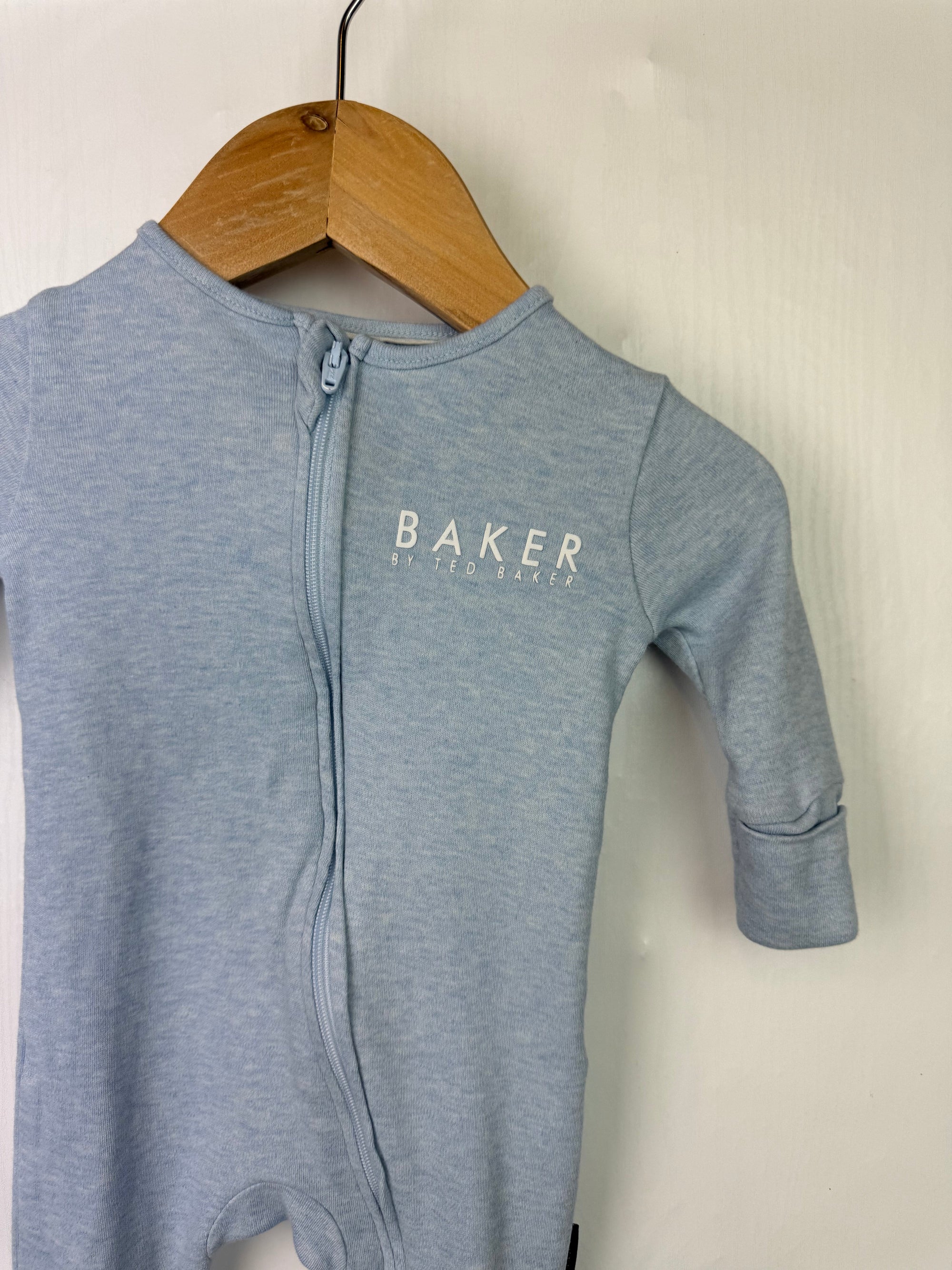Ted Baker Blue Zip Sleepsuit - Boys Newborn - Little Ones Preloved. Second Hand Children's & Preloved Baby, Kids, Girls & Boys Clothes. UK online