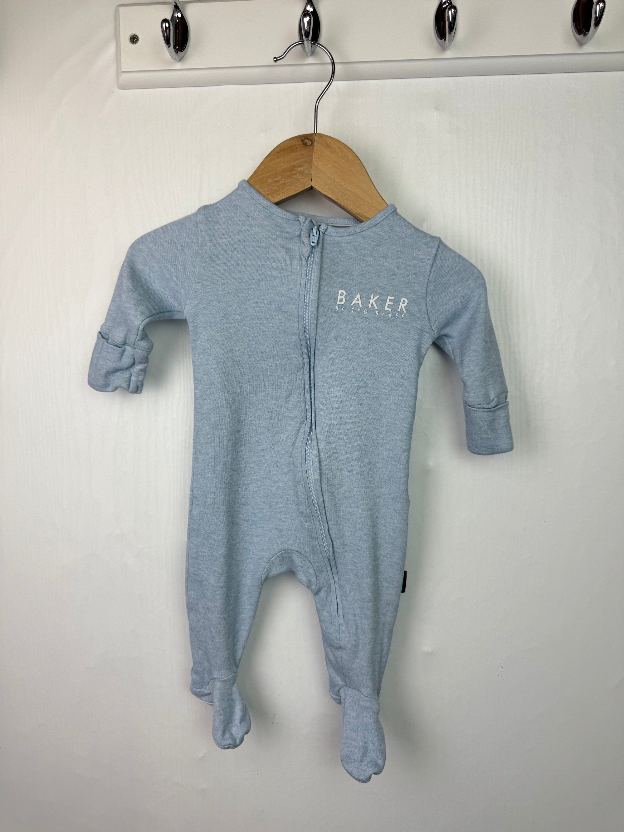 Ted Baker Blue Zip Sleepsuit - Boys Newborn - Little Ones Preloved. Second Hand Children's & Preloved Baby, Kids, Girls & Boys Clothes. UK online