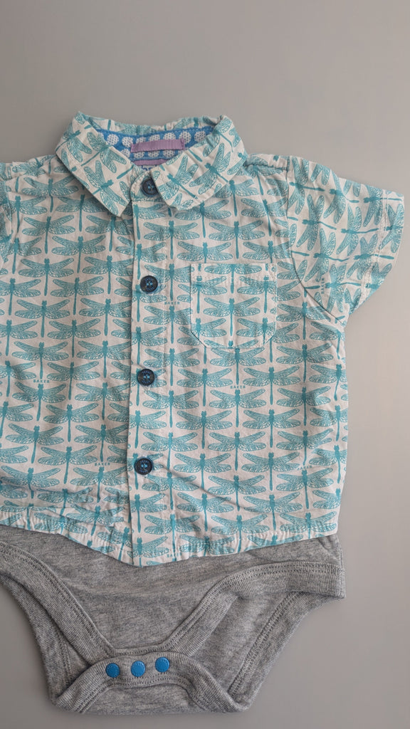 Ted Baker Dragonfly Shirt Bodysuit - Boys 3-6 Months Ted Baker Used, Preloved, Preworn & Second Hand Baby, Kids & Children's Clothing UK Online. Cheap affordable. Brands including Next, Joules, Nutmeg Morrisons, TU, F&F, H&M.