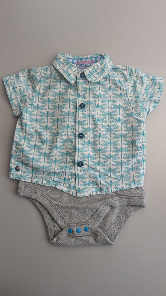 Ted Baker Dragonfly Shirt Bodysuit - Boys 3-6 Months Ted Baker Used, Preloved, Preworn & Second Hand Baby, Kids & Children's Clothing UK Online. Cheap affordable. Brands including Next, Joules, Nutmeg Morrisons, TU, F&F, H&M.