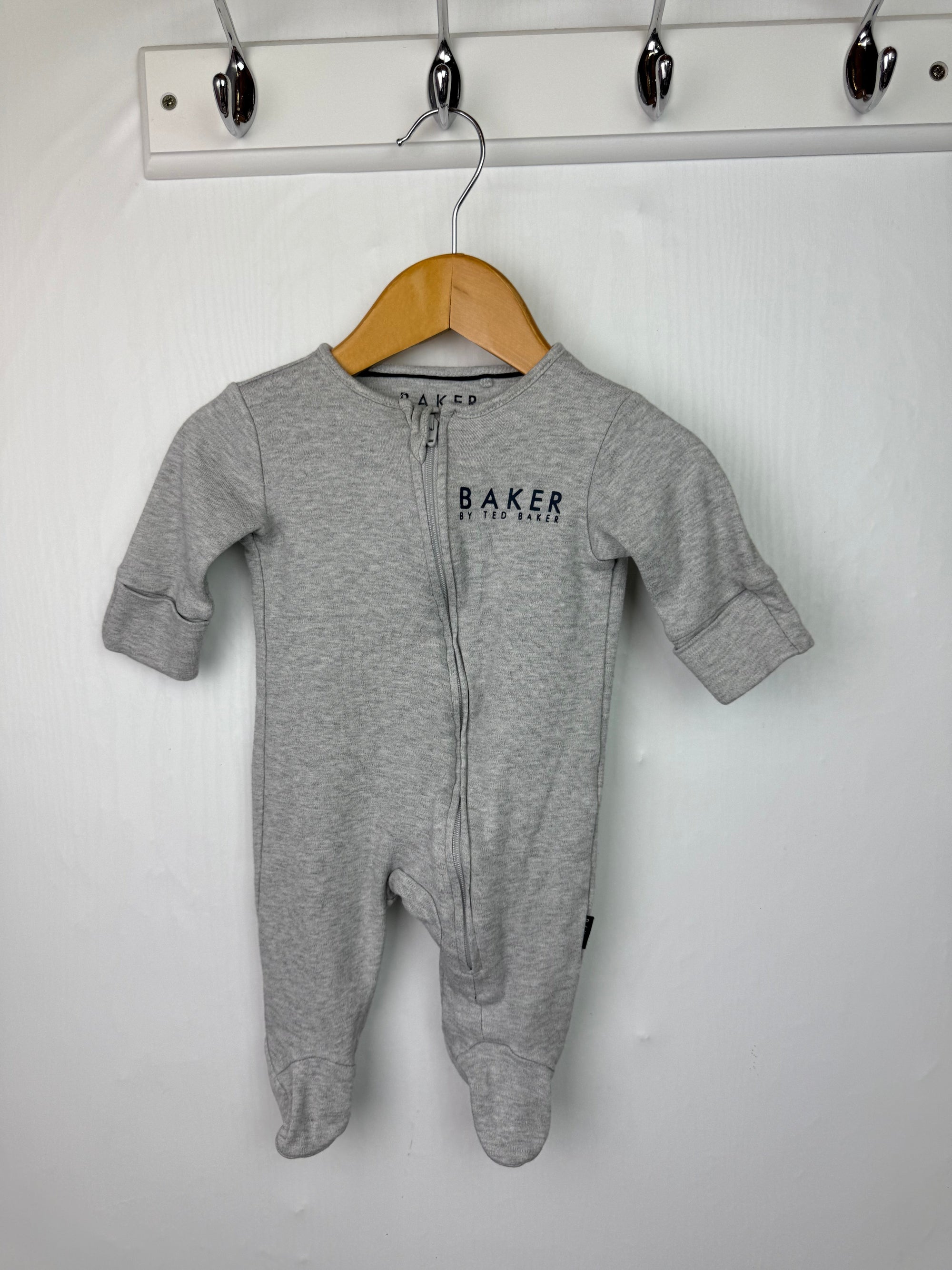 Ted Baker Grey Zip Sleepsuit - Boys Newborn - Little Ones Preloved. Second Hand Children's & Preloved Baby, Kids, Girls & Boys Clothes. UK online