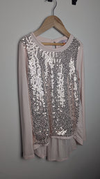 Ted Baker Rose Gold Pink Long Sleeve Top - Girls 9 - 10 Years - Little Ones Preloved. Second Hand Children's & Preloved Baby, Kids, Girls & Boys Clothes. UK online