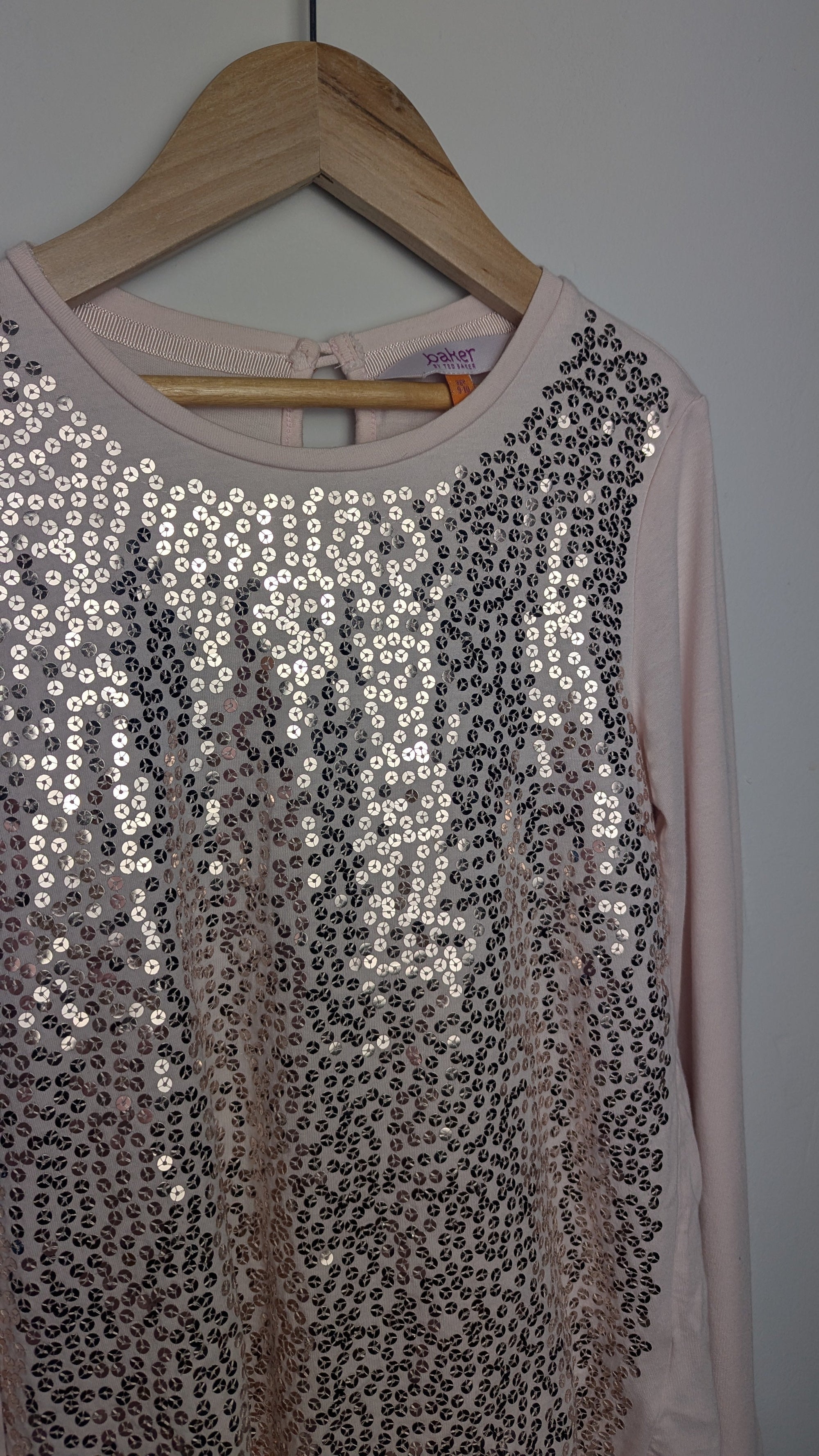 Ted Baker Rose Gold Pink Long Sleeve Top - Girls 9 - 10 Years - Little Ones Preloved. Second Hand Children's & Preloved Baby, Kids, Girls & Boys Clothes. UK online