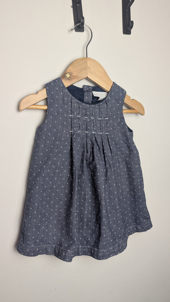 The Little White Company Denim Cotton Dress - Girls 6-9 Months Little Ones Preloved Used, Preloved, Preworn & Second Hand Baby, Kids & Children's Clothing UK Online. Cheap affordable. Brands including Next, Joules, Nutmeg Morrisons, TU, F&F, H&M.