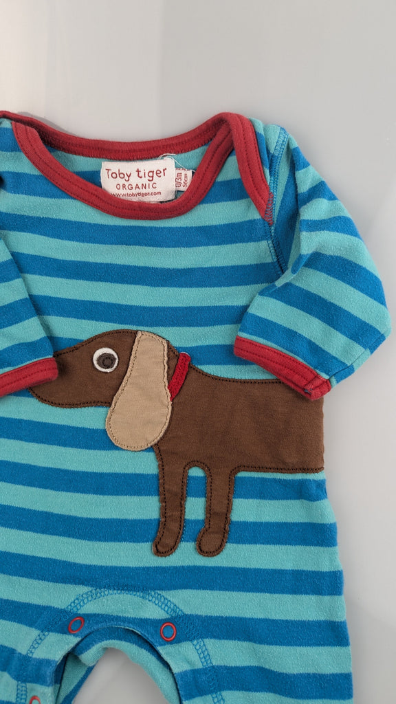 Toby Tiger Organic Sausage Dog Romper - Boys 0-3 Months Toby Tiger Organic Used, Preloved, Preworn & Second Hand Baby, Kids & Children's Clothing UK Online. Cheap affordable. Brands including Next, Joules, Nutmeg Morrisons, TU, F&F, H&M.