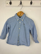 Tommy Hilfiger Blue Checked Shirt - Boys 9 - 12 Months - Little Ones Preloved. Second Hand Children's & Preloved Baby, Kids, Girls & Boys Clothes. UK online