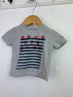Tommy Hilfiger Grey Short Sleeve Top - Boys 0 - 3 Months - Little Ones Preloved. Second Hand Children's & Preloved Baby, Kids, Girls & Boys Clothes. UK online
