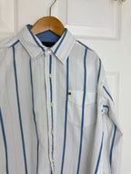 Tommy Hilfiger Striped White & Blue Shirt - Boys 6 - 7 Years - Little Ones Preloved. Second Hand Children's & Preloved Baby, Kids, Girls & Boys Clothes. UK online