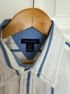 Tommy Hilfiger Striped White & Blue Shirt - Boys 6 - 7 Years - Little Ones Preloved. Second Hand Children's & Preloved Baby, Kids, Girls & Boys Clothes. UK online