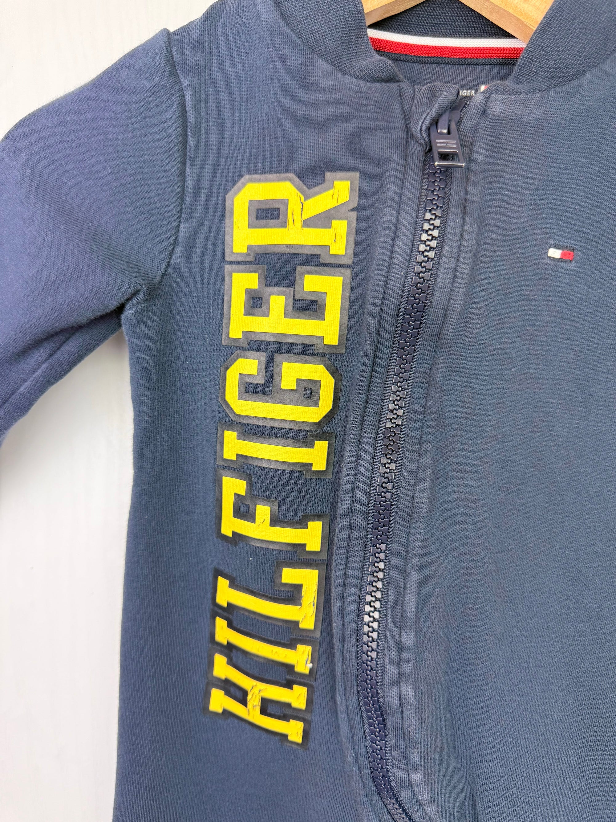Tommy Hilfiger Zip Romper - Boys 3 - 6 Months - Little Ones Preloved. Second Hand Children's & Preloved Baby, Kids, Girls & Boys Clothes. UK online