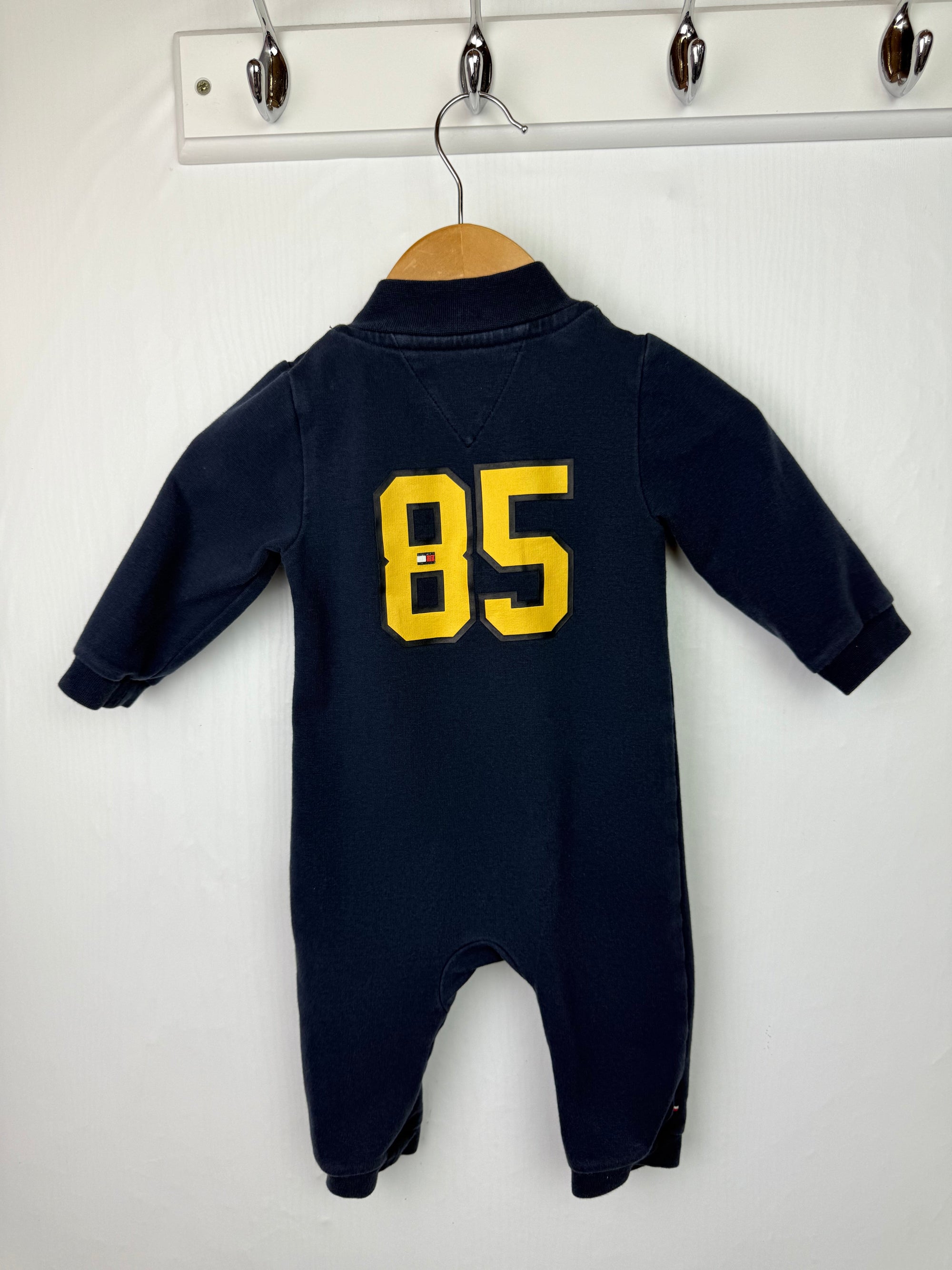 Tommy Hilfiger Zip Romper - Boys 3 - 6 Months - Little Ones Preloved. Second Hand Children's & Preloved Baby, Kids, Girls & Boys Clothes. UK online