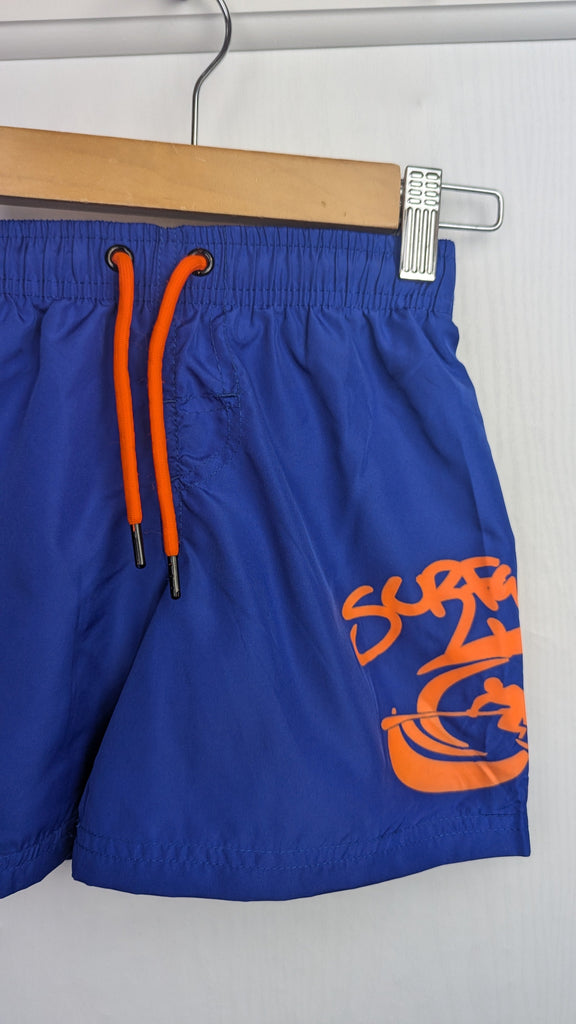 Totsold Blue Swimming Shorts - Boys 4-5 Years Little Ones Preloved Used, Preloved, Preworn Baby, Girls & Boys Clothes. Kids & Children's second hand Clothing UK Online. Cheap affordable. Brands including Next, Joules, Nutmeg Morrisons, TU, F&F, H&M.