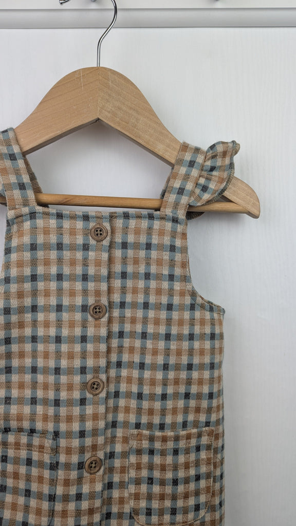 TU Beige & Blue Plaid Dress - Girls 6-9 Months TU Used, Preloved, Preworn & Second Hand Baby, Kids & Children's Clothing UK Online. Cheap affordable. Brands including Next, Joules, Nutmeg Morrisons, TU, F&F, H&M.