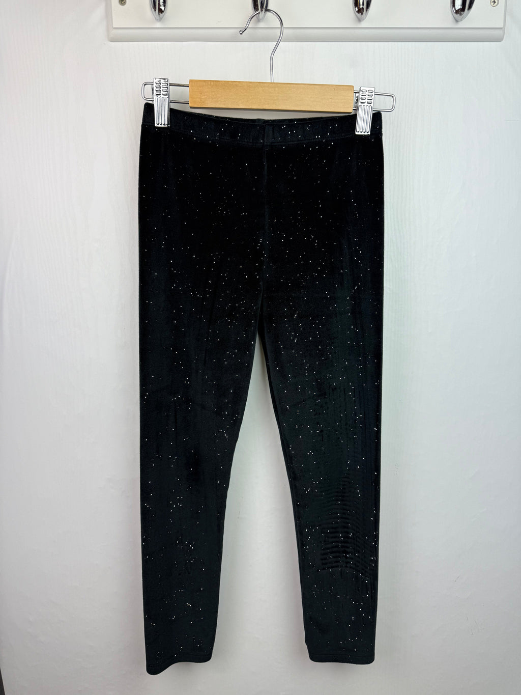 TU Black Fleece Glitter Leggings - Girls 8 Years - Little Ones Preloved. Second Hand Children's & Preloved Baby, Kids, Girls & Boys Clothes. UK online