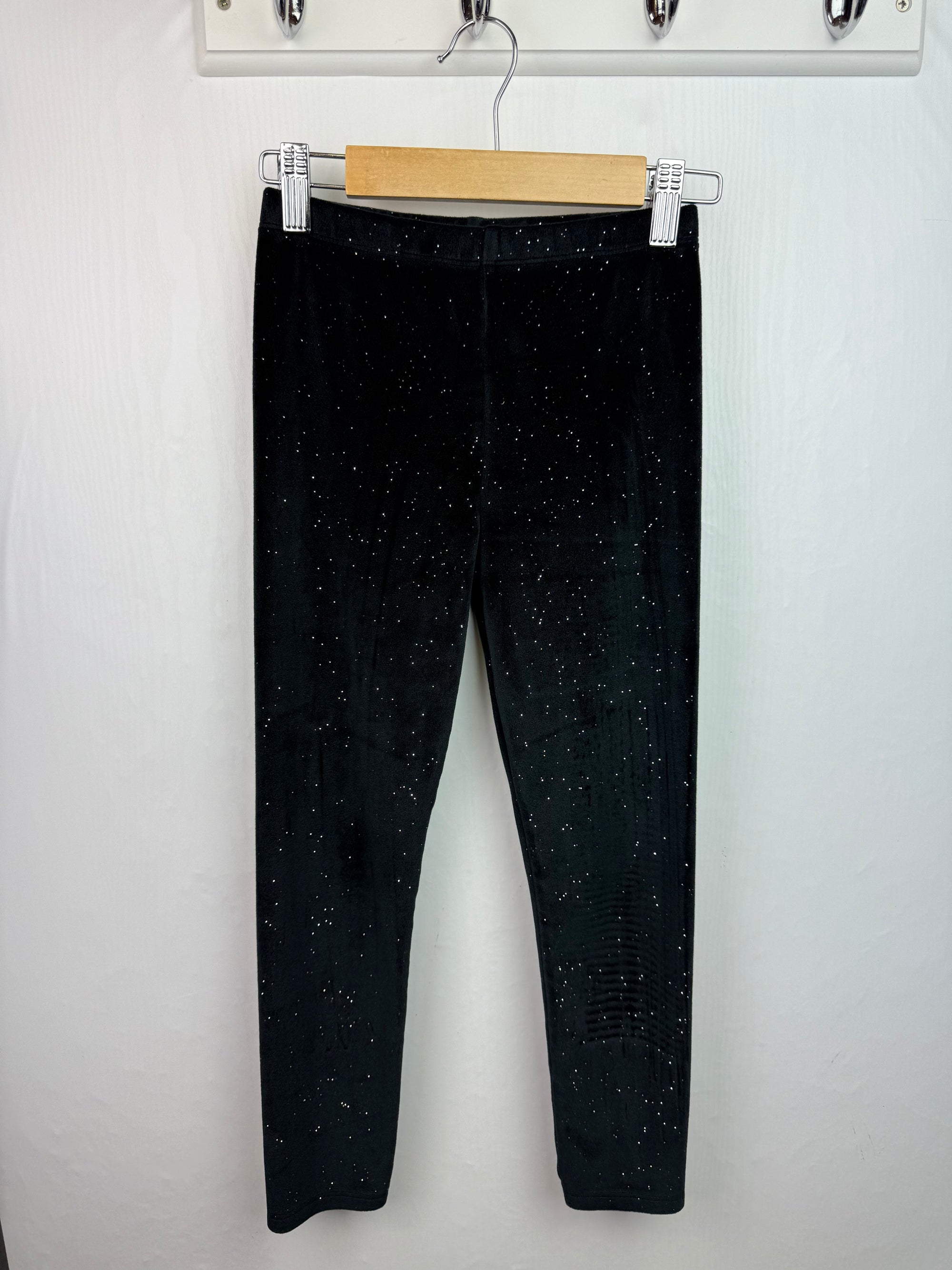 TU Black Fleece Glitter Leggings - Girls 8 Years - Little Ones Preloved. Second Hand Children's & Preloved Baby, Kids, Girls & Boys Clothes. UK online