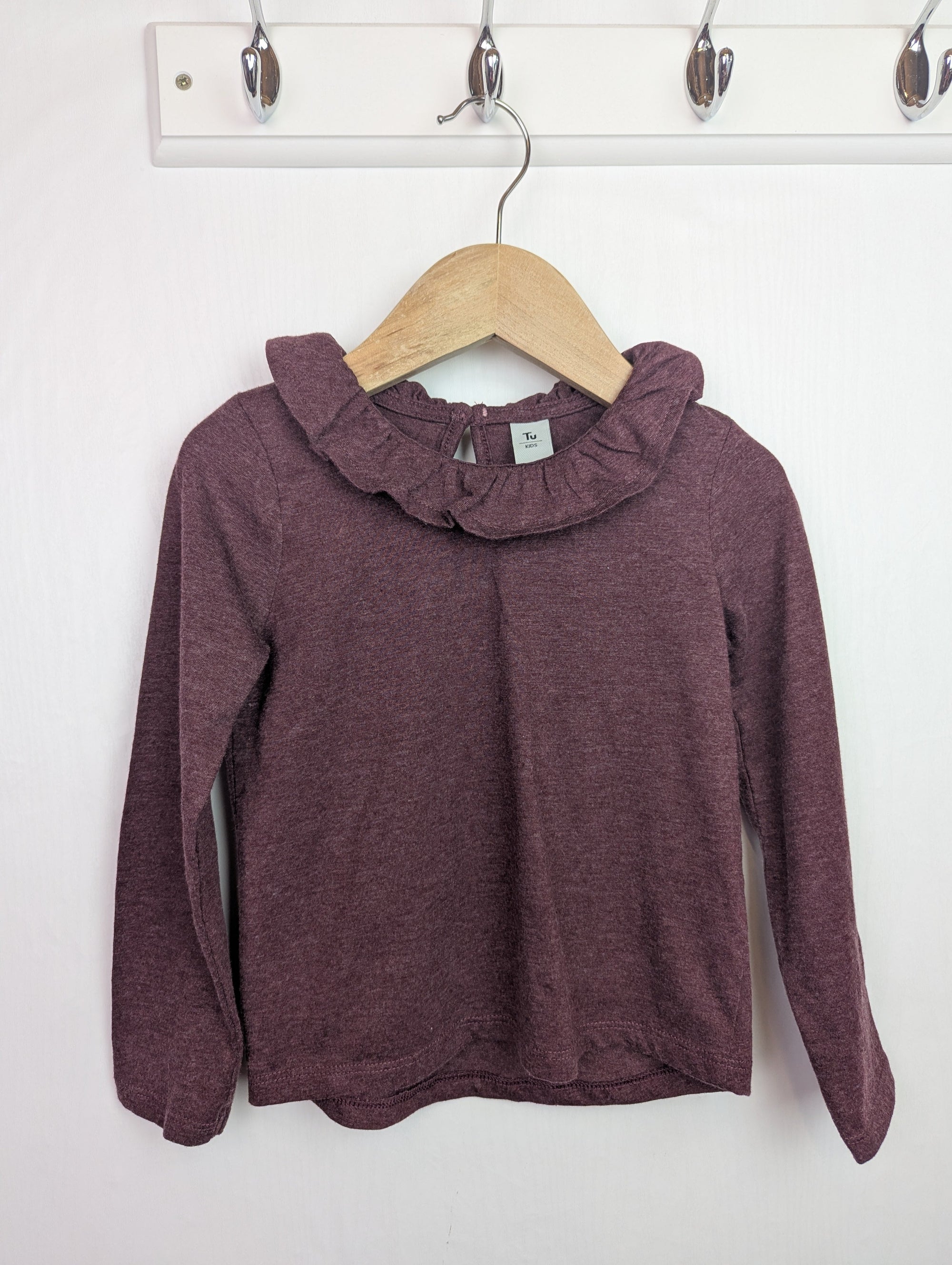 TU Burdgundy Long Sleeve Top - Girls 4 - 5 Years - Little Ones Preloved. Second Hand Children's & Preloved Baby, Kids, Girls & Boys Clothes. UK online