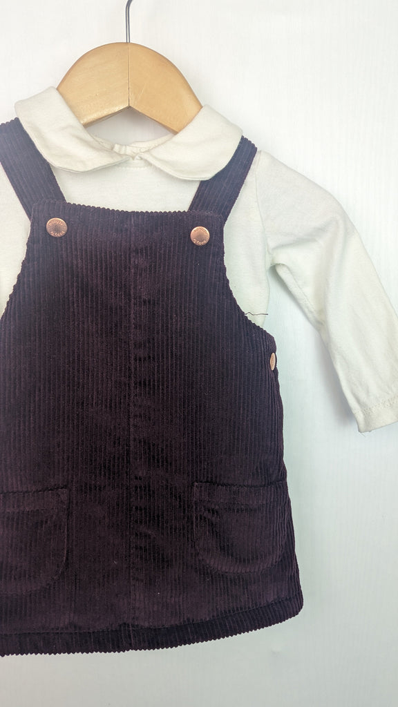 TU Burgundy Cord Dress & Bodysuit - Baby girls 0-3 Months TU Used, Preloved, Preworn & Second Hand Baby, Kids & Children's Clothing UK Online. Cheap affordable. Brands including Next, Joules, Nutmeg Morrisons, TU, F&F, H&M.