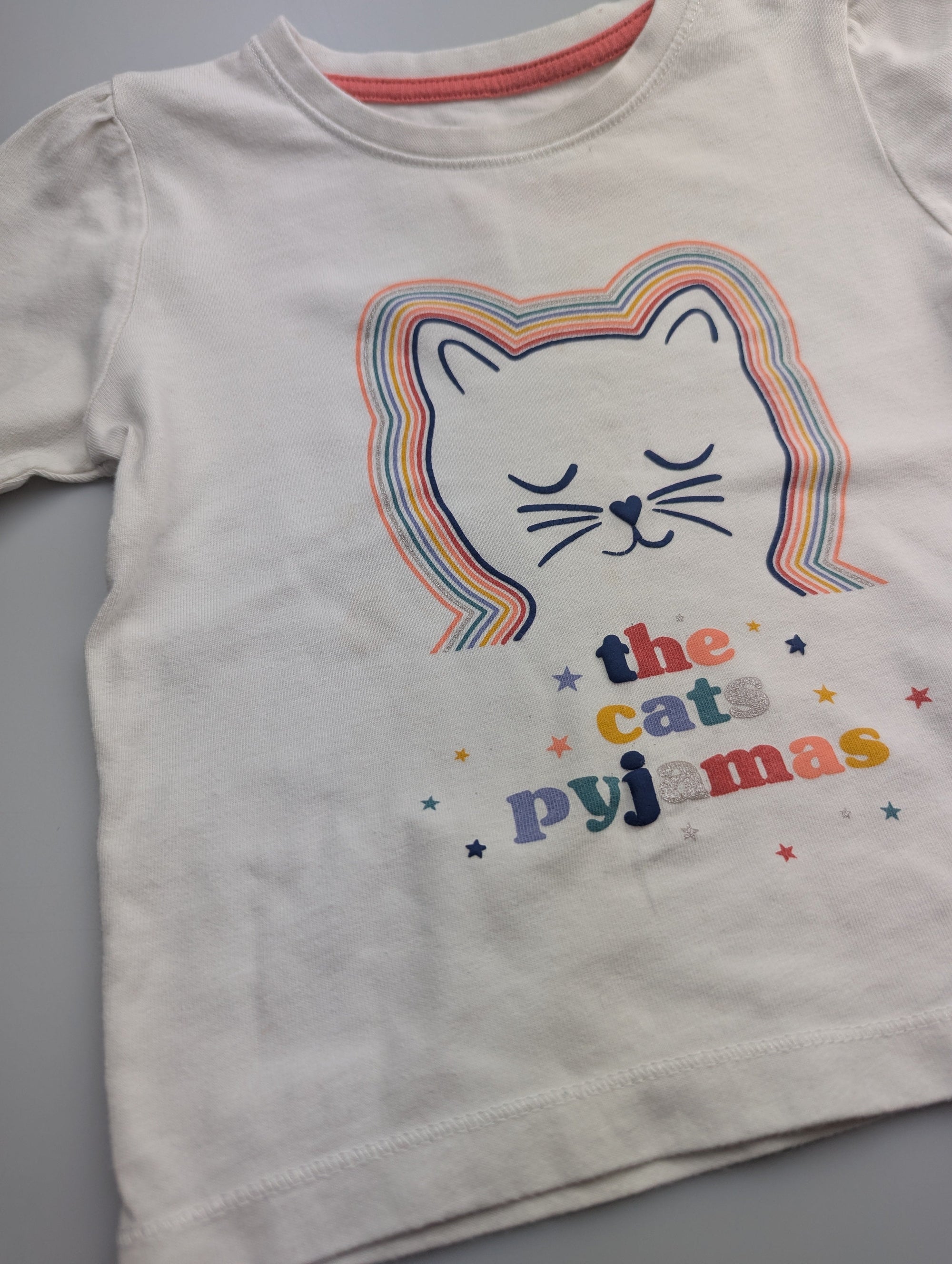 TU Cats Pyjamas Top - Girls 3 - 4 Years - Little Ones Preloved. Second Hand Children's & Preloved Baby, Kids, Girls & Boys Clothes. UK online