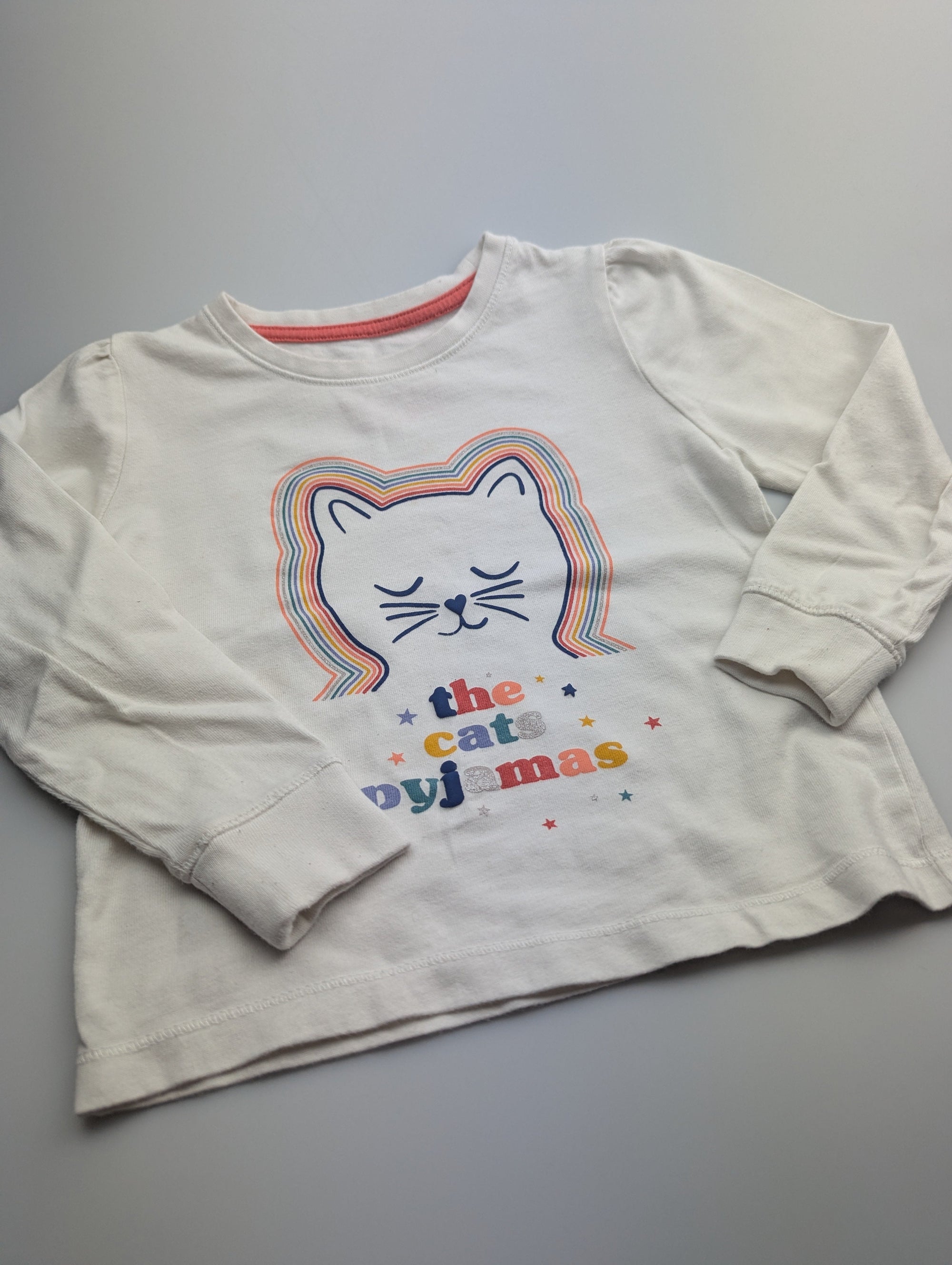 TU Cats Pyjamas Top - Girls 3 - 4 Years - Little Ones Preloved. Second Hand Children's & Preloved Baby, Kids, Girls & Boys Clothes. UK online