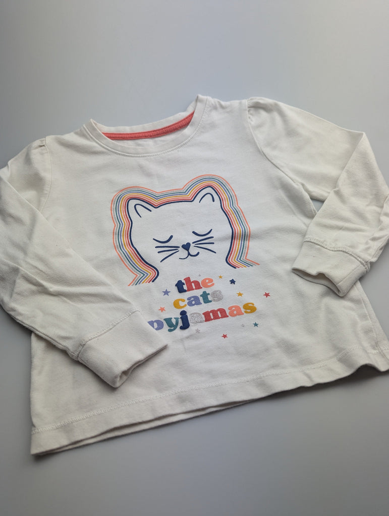 TU Cats Pyjamas Top - Girls 3-4 Years Little Ones Preloved Used, Preloved, Preworn Baby, Girls & Boys Clothes. Kids & Children's second hand Clothing UK Online. Cheap affordable. Brands including Next, Joules, Nutmeg Morrisons, TU, F&F, H&M.