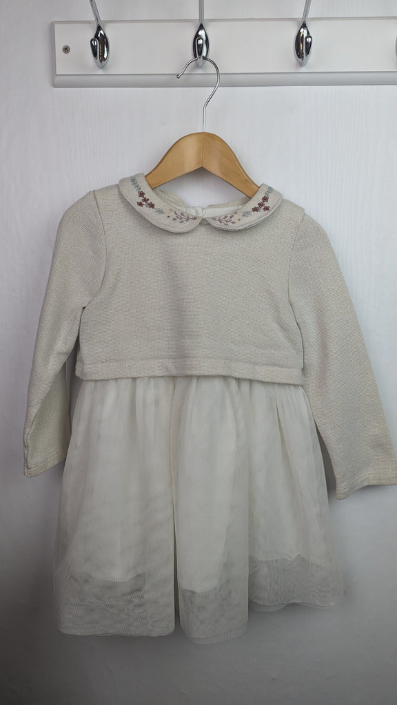 TU Cream Floral Mesh Dress - Girls 18-24 Months TU Used, Preloved, Preworn & Second Hand Baby, Kids & Children's Clothing UK Online. Cheap affordable. Brands including Next, Joules, Nutmeg Morrisons, TU, F&F, H&M.