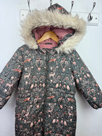 TU Dark Grey Floral Puddle Suit - Girls 3 - 4 Years - Little Ones Preloved. Second Hand Children's & Preloved Baby, Kids, Girls & Boys Clothes. UK online