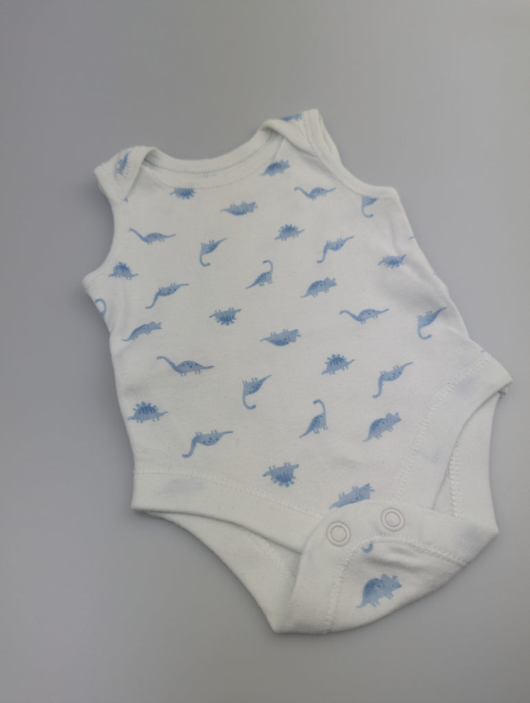 TU Dinosaur Bodysuit - Boys Tiny Baby Little Ones Preloved Used, Preloved, Preworn Baby, Girls & Boys Clothes. Kids & Children's second hand Clothing UK Online. Cheap affordable. Brands including Next, Joules, Nutmeg Morrisons, TU, F&F, H&M.