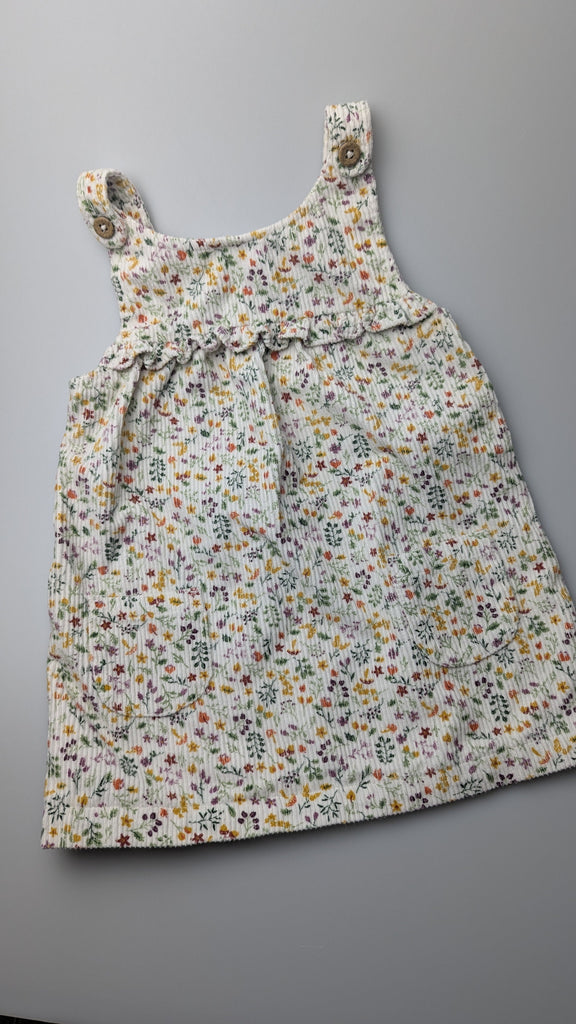 TU Floral Cord Dress - Girls 12-18 Months Little Ones Preloved Used, Preloved, Preworn Baby, Girls & Boys Clothes. Kids & Children's second hand Clothing UK Online. Cheap affordable. Brands including Next, Joules, Nutmeg Morrisons, TU, F&F, H&M.