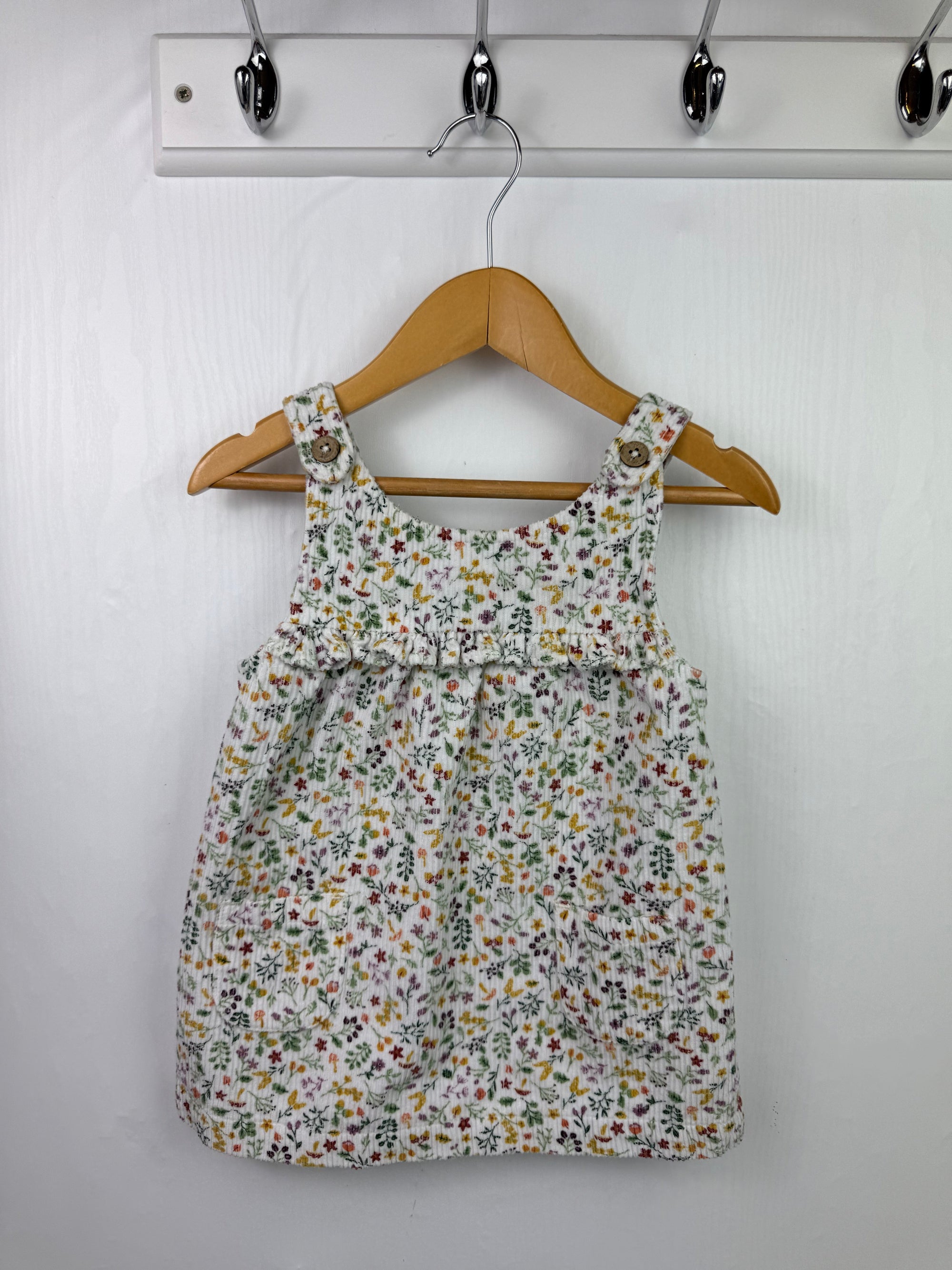 TU Floral Corduroy Dress - Girls 6 - 9 Months - Little Ones Preloved. Second Hand Children's & Preloved Baby, Kids, Girls & Boys Clothes. UK online