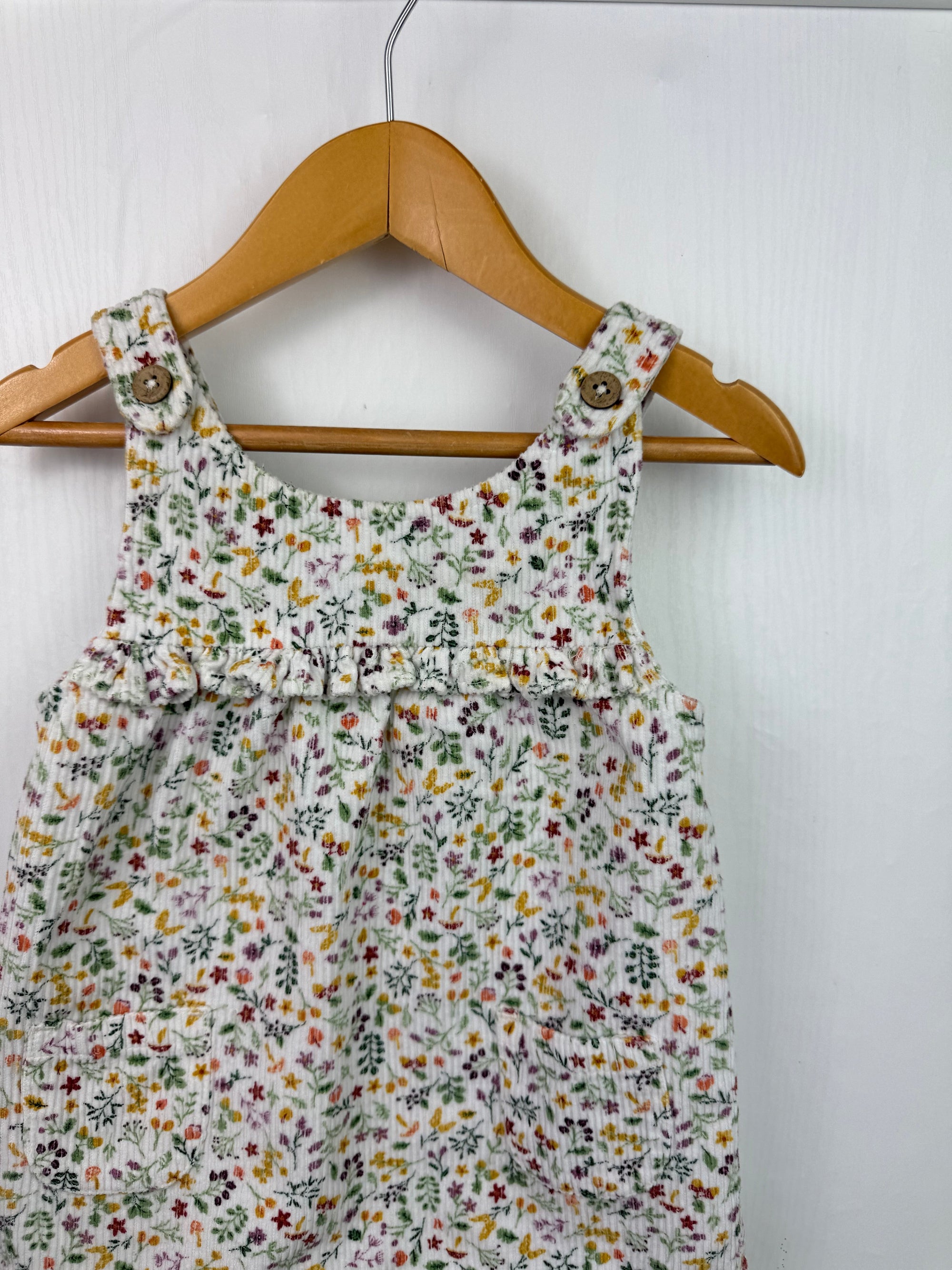 TU Floral Corduroy Dress - Girls 6 - 9 Months - Little Ones Preloved. Second Hand Children's & Preloved Baby, Kids, Girls & Boys Clothes. UK online