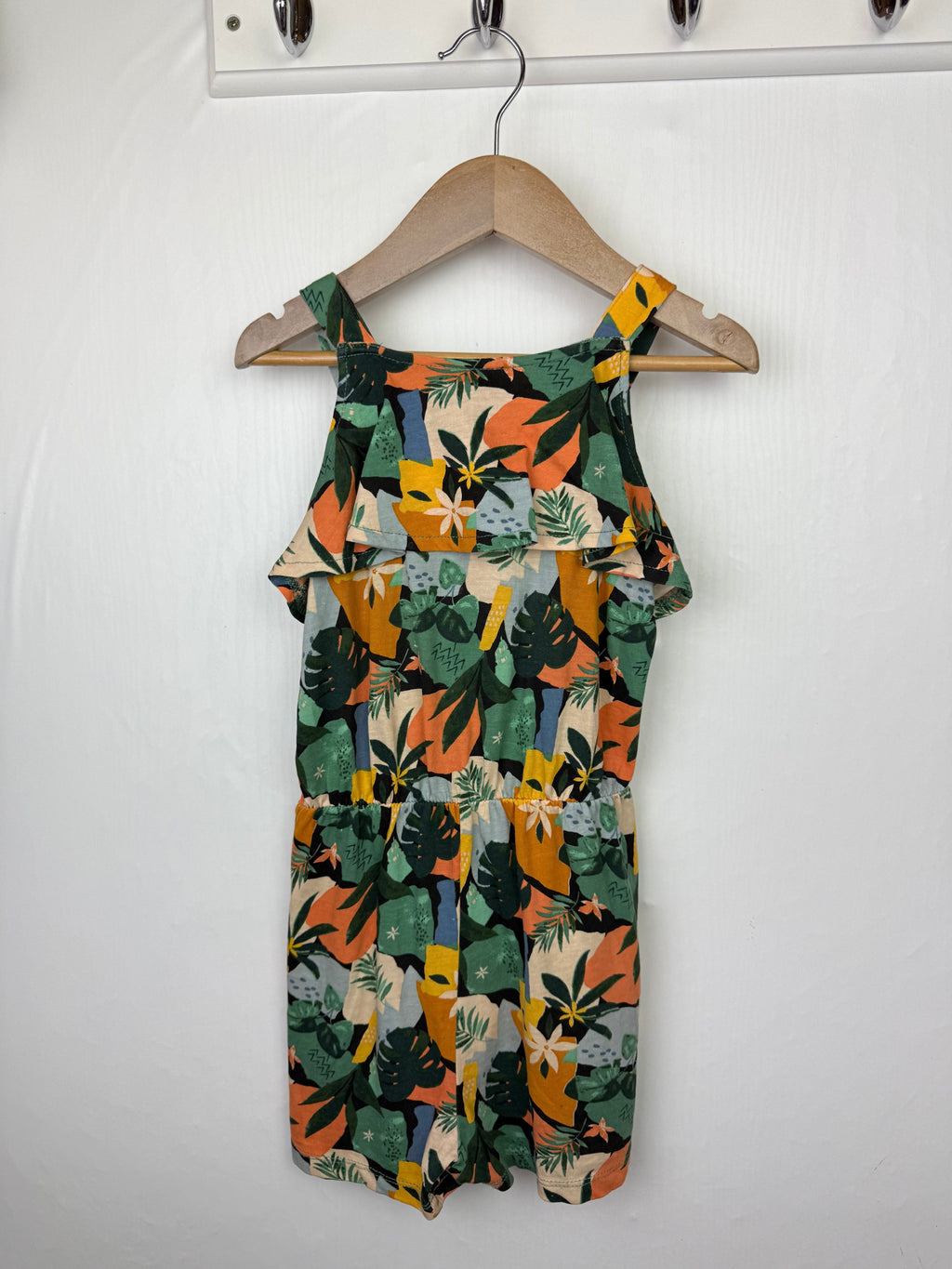TU Floral Rain Forest Playsuit - Girls 5 Yeats - Little Ones Preloved. Second Hand Children's & Preloved Baby, Kids, Girls & Boys Clothes. UK online