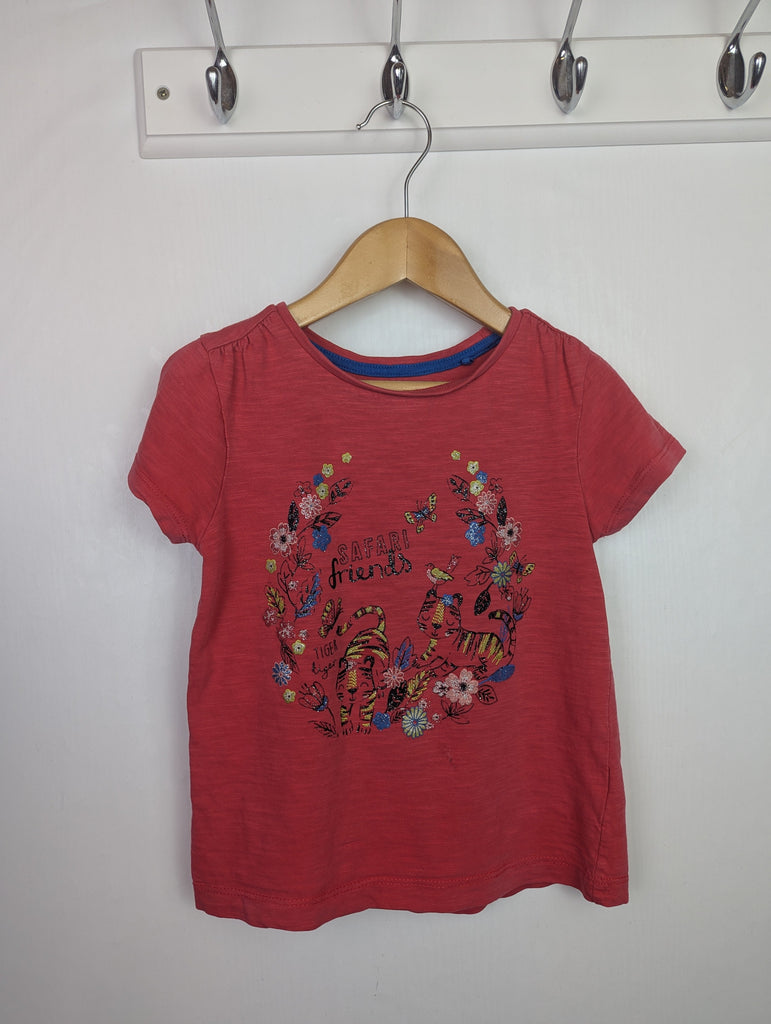 TU Floral Short Sleeve Top - Girls 4-5 Years Little Ones Preloved Used, Preloved, Preworn Baby, Girls & Boys Clothes. Kids & Children's second hand Clothing UK Online. Cheap affordable. Brands including Next, Joules, Nutmeg Morrisons, TU, F&F, H&M.