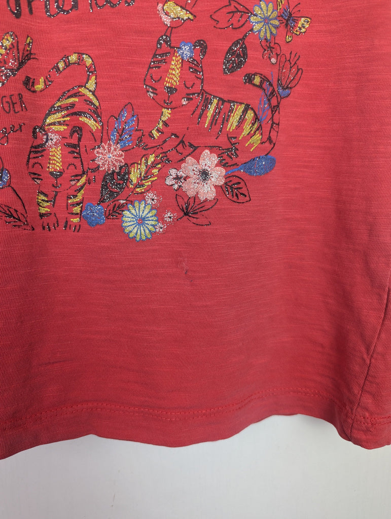 TU Floral Short Sleeve Top - Girls 4-5 Years Little Ones Preloved Used, Preloved, Preworn Baby, Girls & Boys Clothes. Kids & Children's second hand Clothing UK Online. Cheap affordable. Brands including Next, Joules, Nutmeg Morrisons, TU, F&F, H&M.