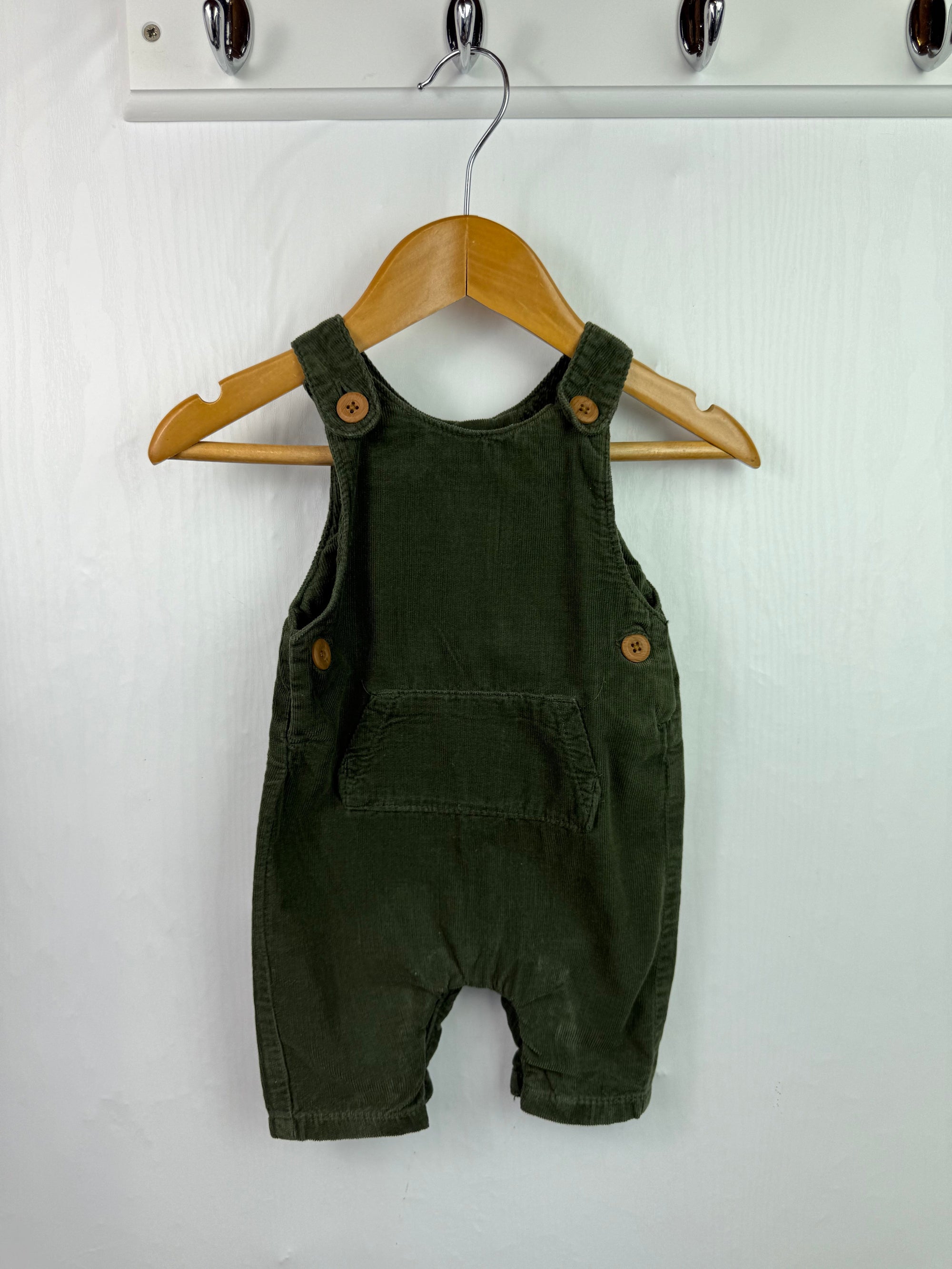 TU Green Corduroy Dungarees - Baby Boys 0 - 1 Month - Little Ones Preloved. Second Hand Children's & Preloved Baby, Kids, Girls & Boys Clothes. UK online