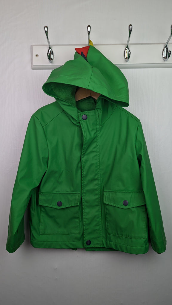 TU Green Dinosaur Raincoat - Boys 3-4 Years Little Ones Preloved Used, Preloved, Preworn & Second Hand Baby, Kids & Children's Clothing UK Online. Cheap affordable. Brands including Next, Joules, Nutmeg Morrisons, TU, F&F, H&M.