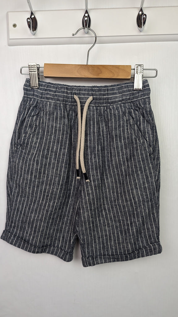 TU Grey Striped Linen & Cotton Shorts - Boys 7 Years TU Used, Preloved, Preworn & Second Hand Baby, Kids & Children's Clothing UK Online. Cheap affordable. Brands including Next, Joules, Nutmeg Morrisons, TU, F&F, H&M.