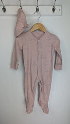 TU Guess How Much I Love You Sleepsuit & Hat - Girls 3 - 6 Months - Little Ones Preloved. Second Hand Children's & Preloved Baby, Kids, Girls & Boys Clothes. UK online